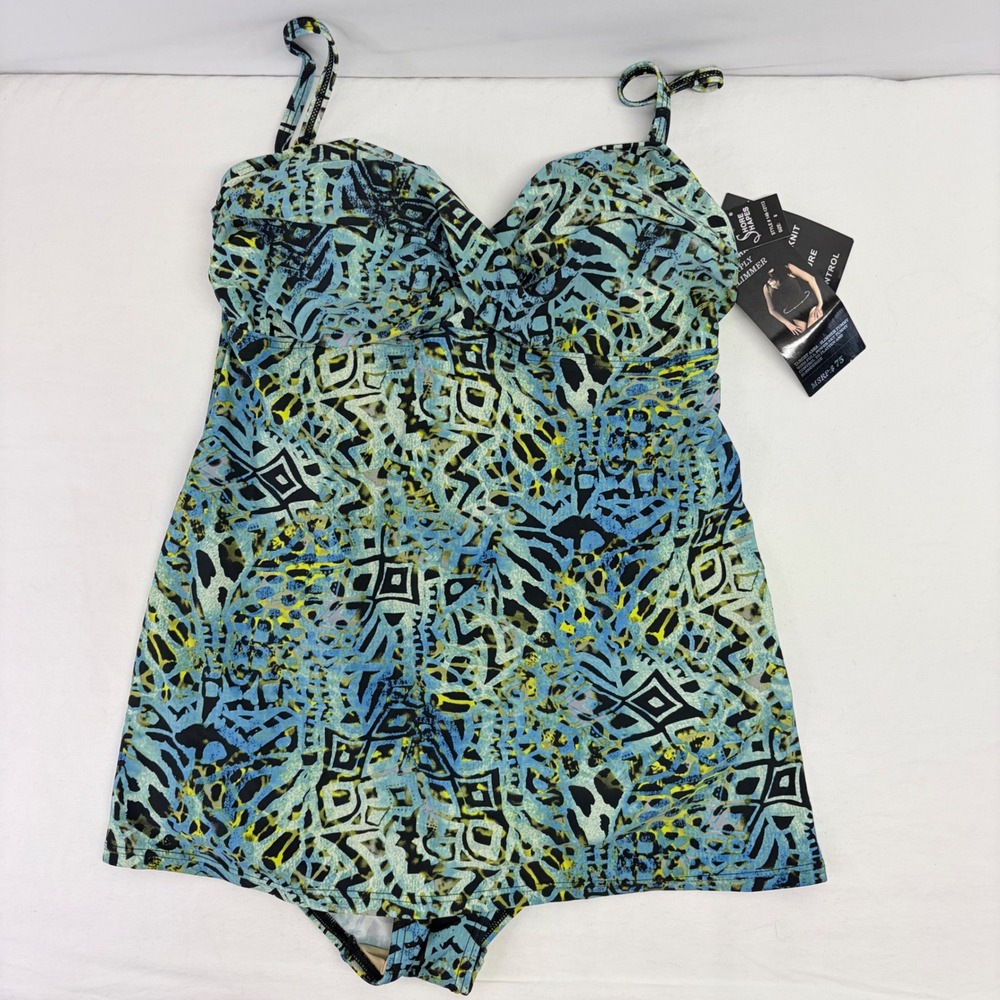 NWT Shore Shapes Swimwear Womens Size 8 Swim Dress
Swimsuit Animal Print Leopard